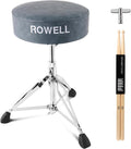 ROWELL Drum Throne Adjustable Drum Stool - Comfortable, Stable Seat