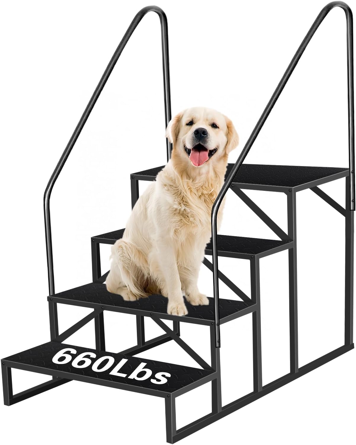 RV Steps with Handrails - 4 Step Stairs for Safe Access