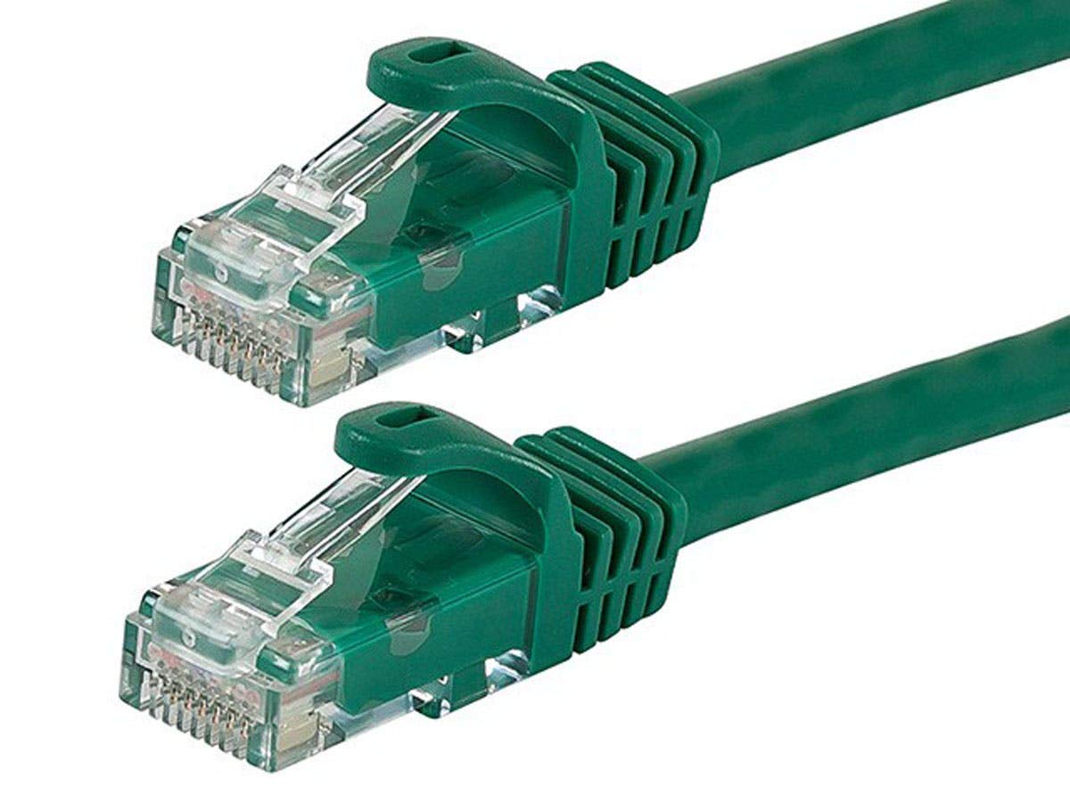 Monoprice Cat6 100ft Green Patch Cable for Fast Networking
