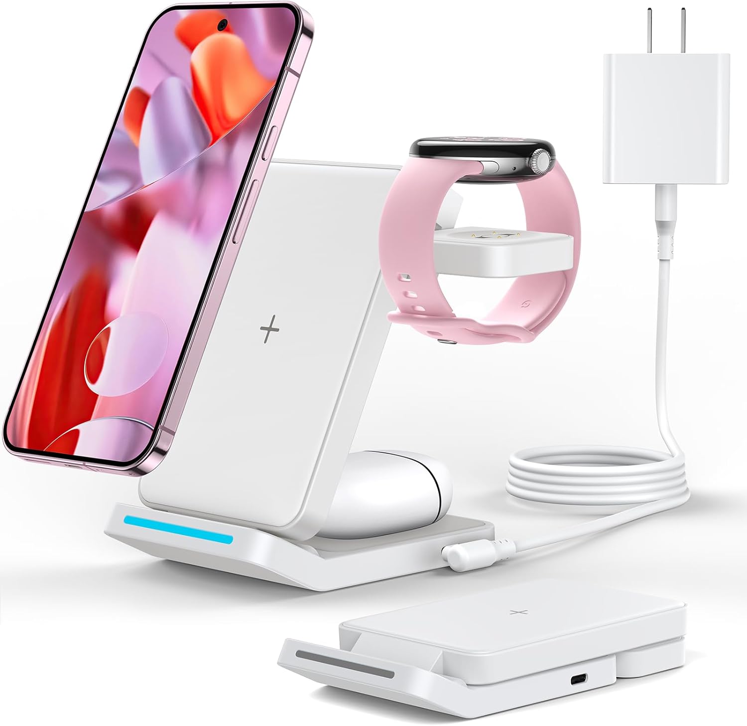 Upgraded Foldable 3 in 1 Wireless Charger for Google Pixel Devices