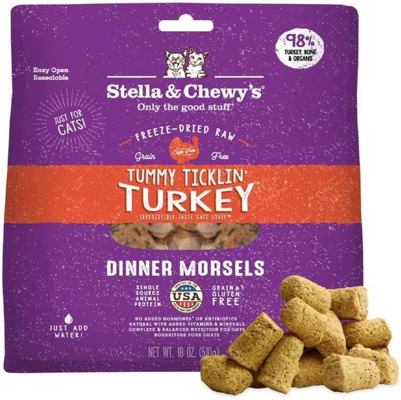 Premium Turkey Recipe Freeze-Dried Raw Cat Dinner Morsels