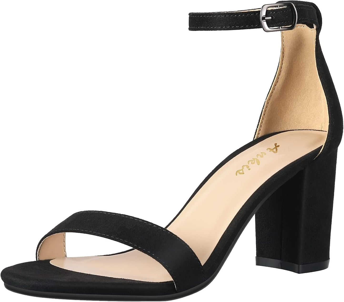 Ankis Heels for Women Open Toe Chunky Heel Sandals 2.75 Inch