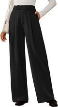 Women's Wrinkle-Free Pleated Wide Leg Pants - Tailored Office Fit