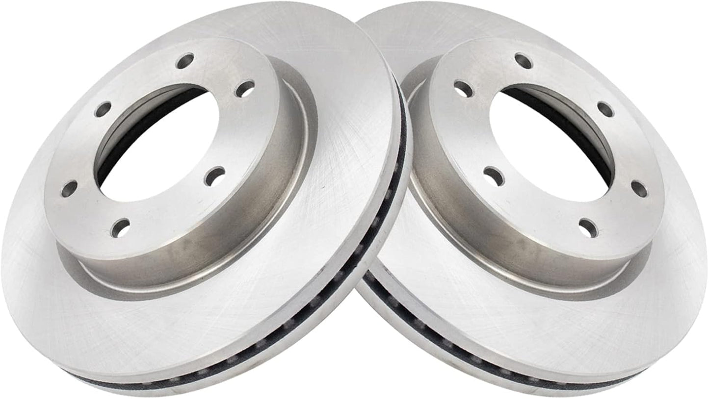 TRQ Front Brake Rotors Set Vented for 2021 Ford Bronco & Ranger