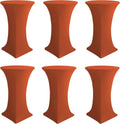 Cocktail Table Covers Spandex Round High Top Table Cloths 6 Pack