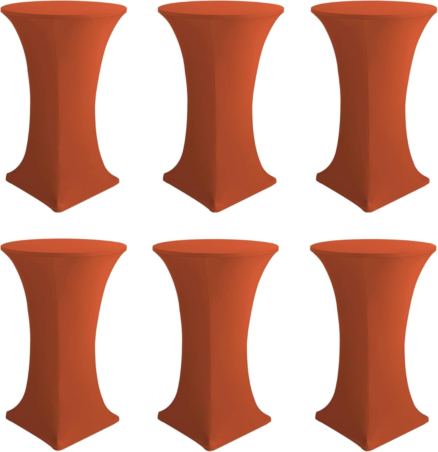 Spandex Round High Top Table Covers for Events - 6 Pack