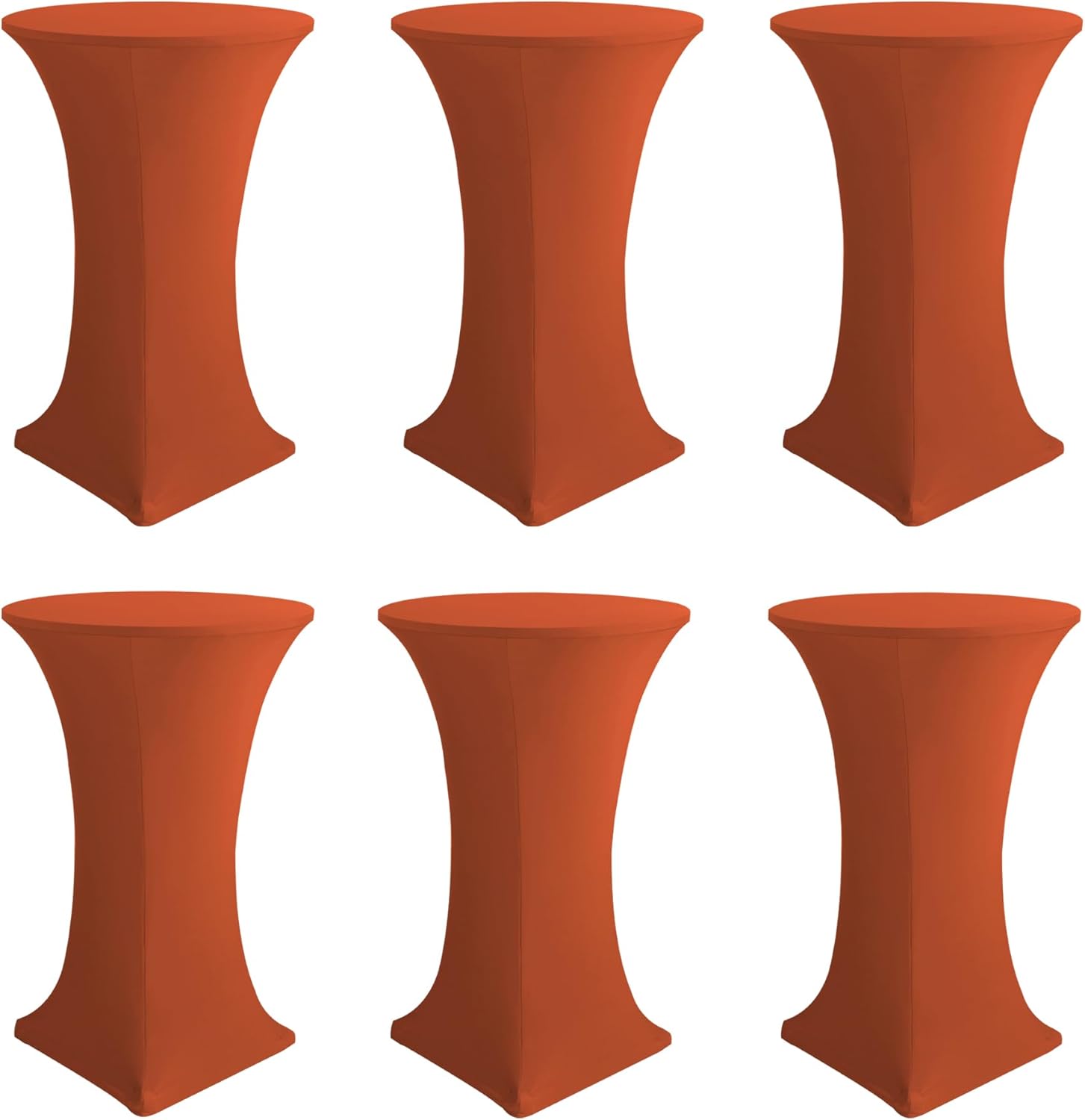 Spandex Round High Top Table Covers for Events - 6 Pack