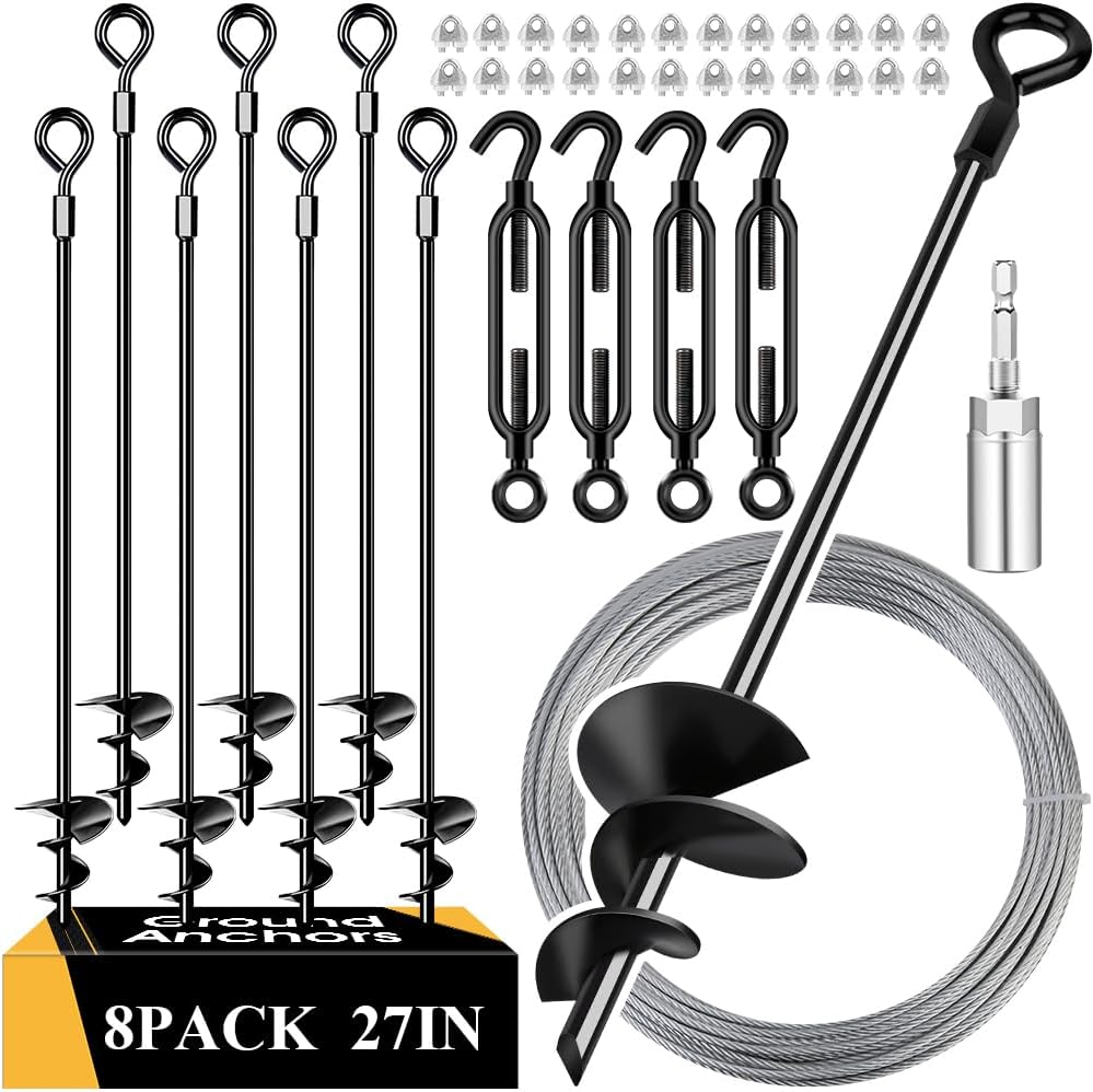 27in Ground Anchors by Pamofuper for High Wind Stability