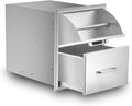 Stainless Steel Paper Towel Holder Double Drawer - Weatherproof