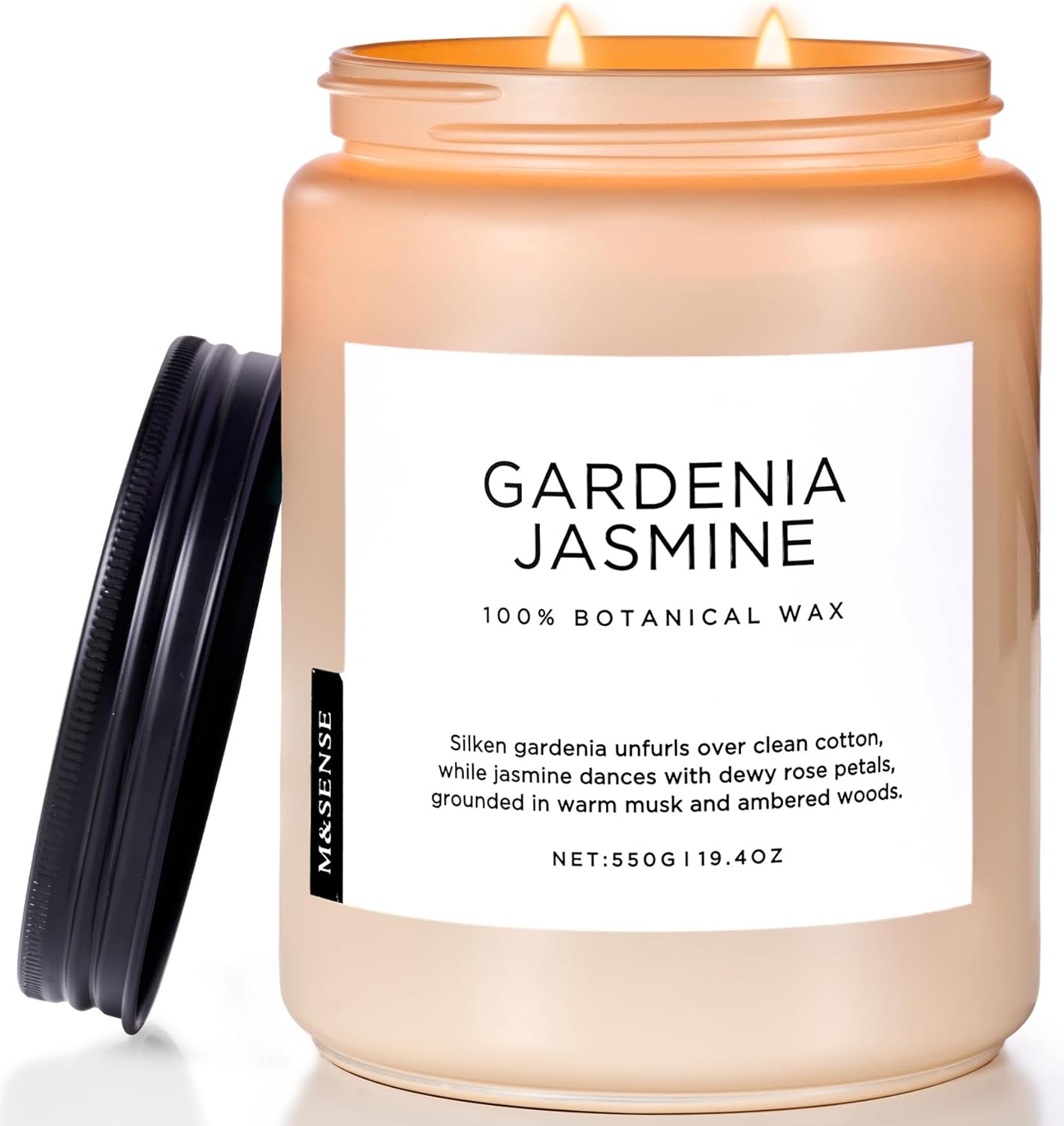 Gardenia Jasmine Scented Candle for Aromatherapy and Gifts