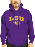 Campus Colors Long Sleeves LSU Gameday Hooded Sweatshirt - Comfortable