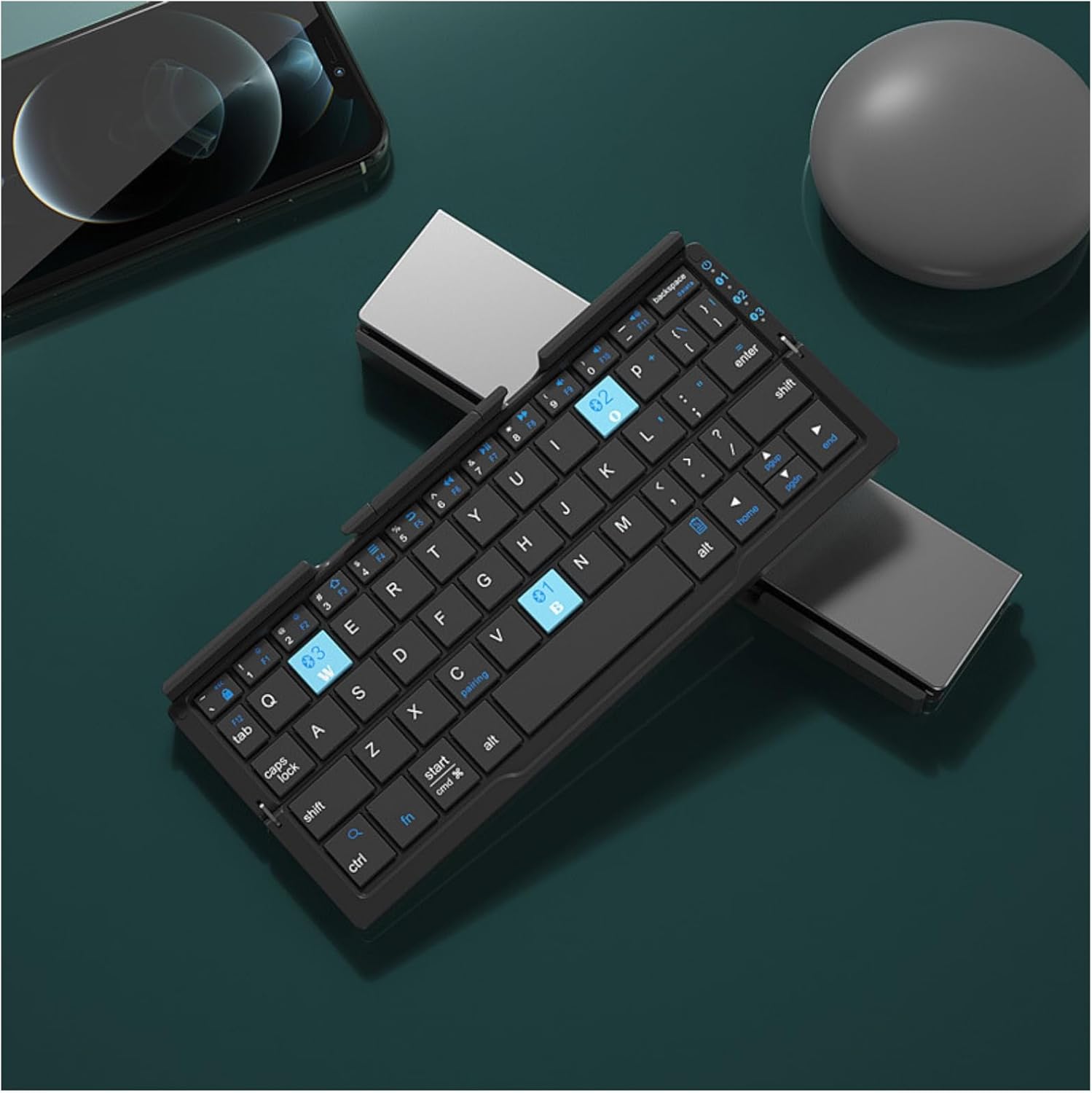 Bewinner Foldable Bluetooth Keyboard - Portable Tri Fold Design