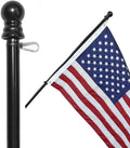 Flag Pole for House - 6 ft Heavy-Duty Aluminum Tangle Free Spinning