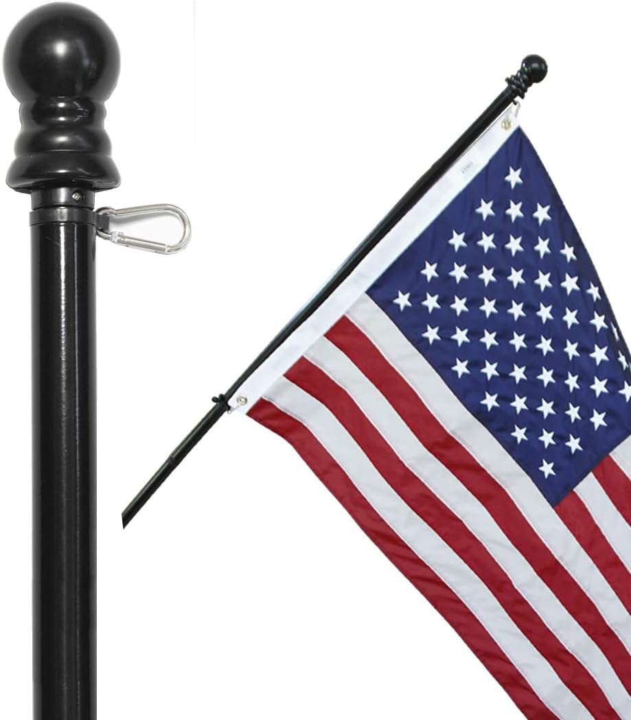 Heavy-Duty 6 ft Tangle Free Spinning Flag Pole for Home Use