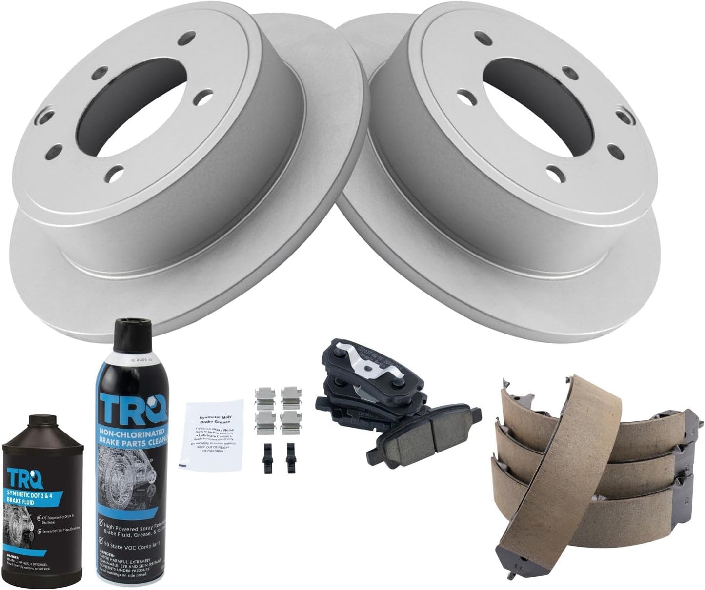 TRQ Rear Brake Pad & Rotor Kit for 2014 Dodge Avenger