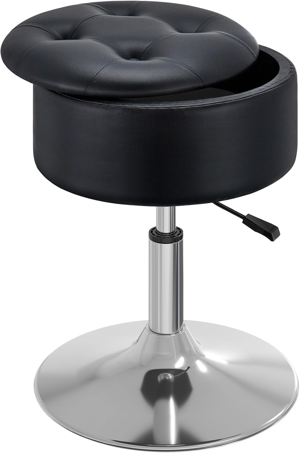 Height Adjustable 360 Swivel Vanity Stool with Storage