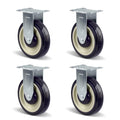 5 Inch Caster Wheels Set of 4 for Heavy Duty Applications