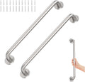 2 Pack 24 in Shower Grab Bars 1.25 in ADA Safety - Brushed Nickel