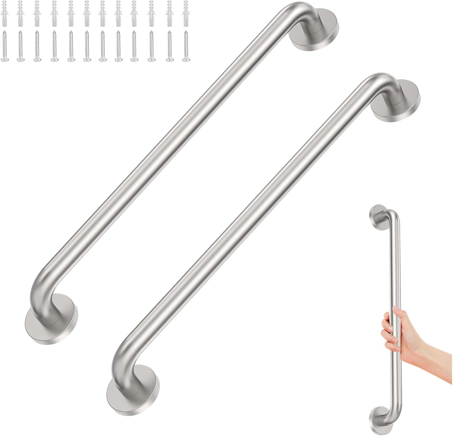 24 inch Shower Grab Bars for Bathroom Safety - 2 Pack