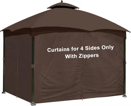 SCOCANOPY 10ft x 12ft Gazebo Privacy Curtain Set for Outdoor Use