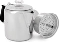 Percolator Coffee Pot I Glacier Stainless Steel - Rich Camp Coffee