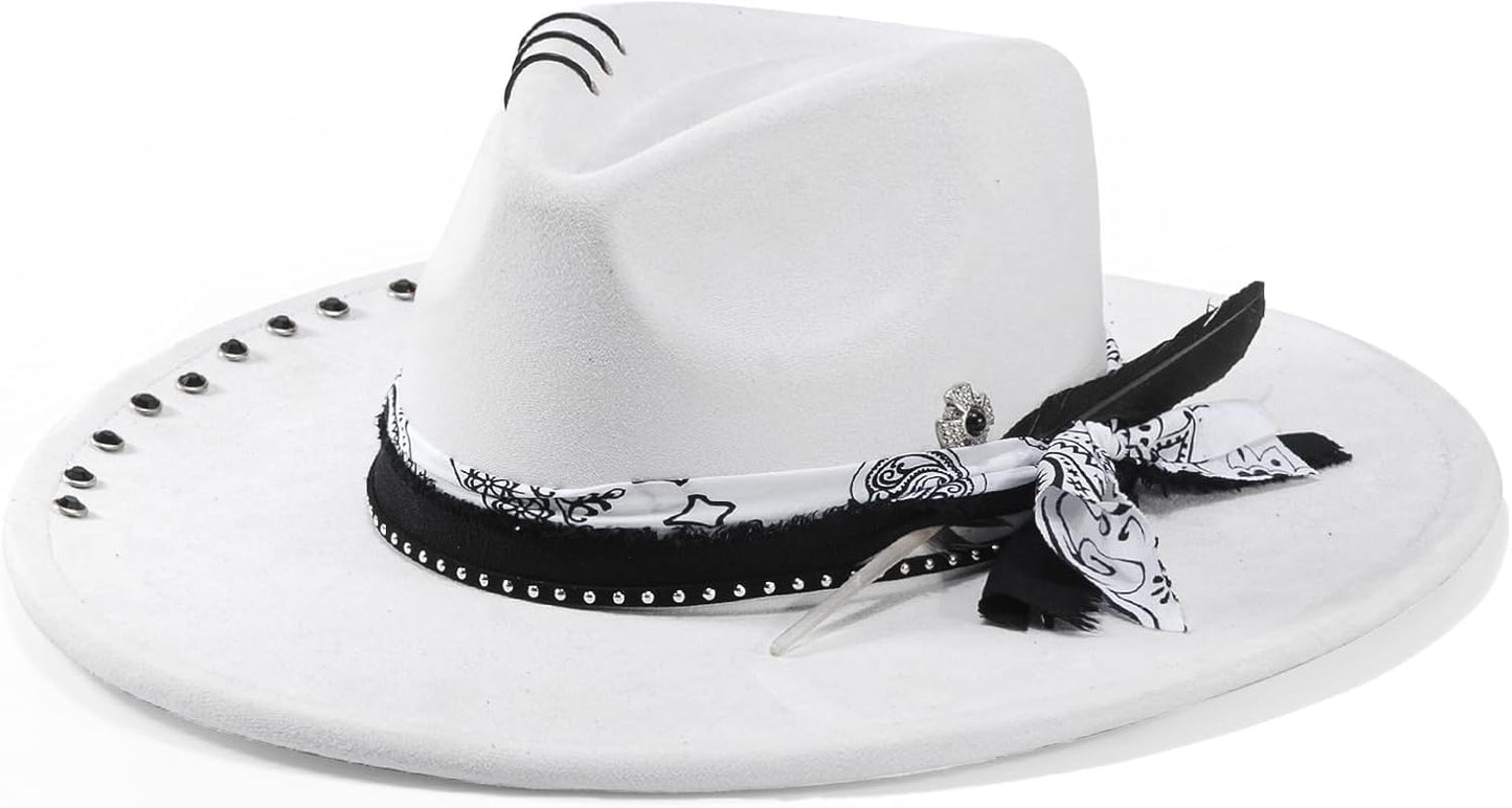 Wide Brim Fedora Hat for Men and Women - Handmade Elegance