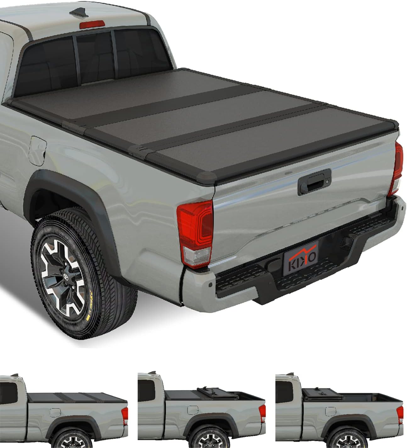 Kikito Professional FRP Hard Tri-Fold Tonneau Cover for Tacoma