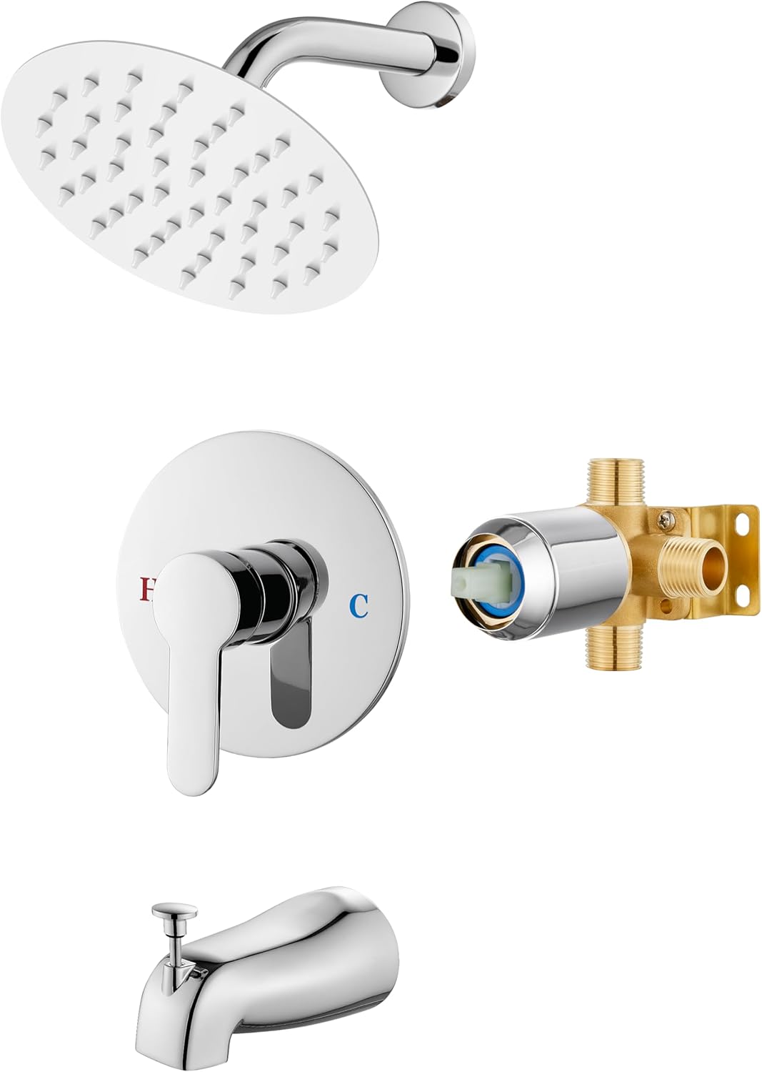 Airuida Shower Faucet Set with Tub Spout for Ultimate Relaxation