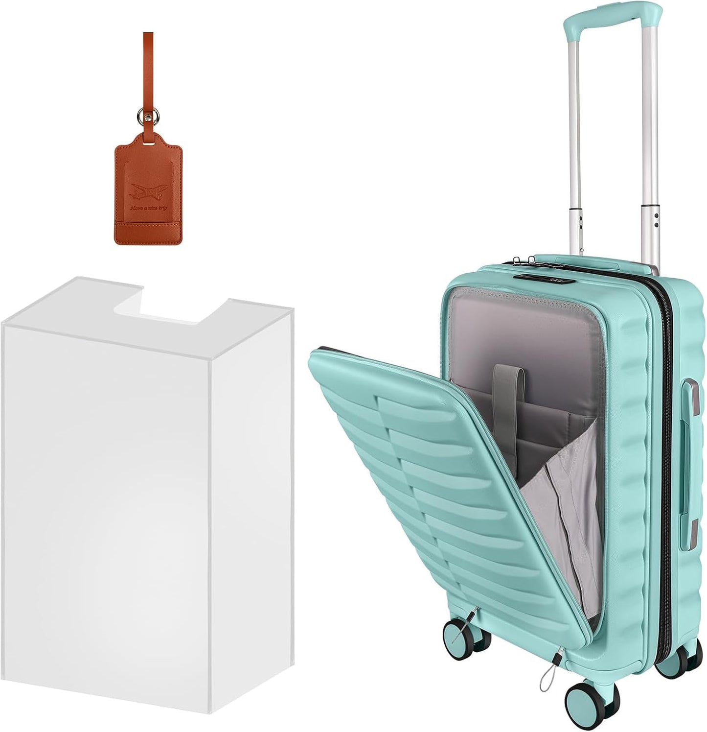 Airline Approved Carry On Luggage with Front Open Pocket Design