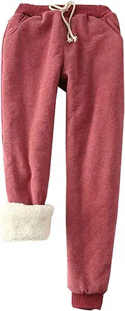 Flygo Women's Winter Warm Fleece Joggers Pants for Cozy Comfort