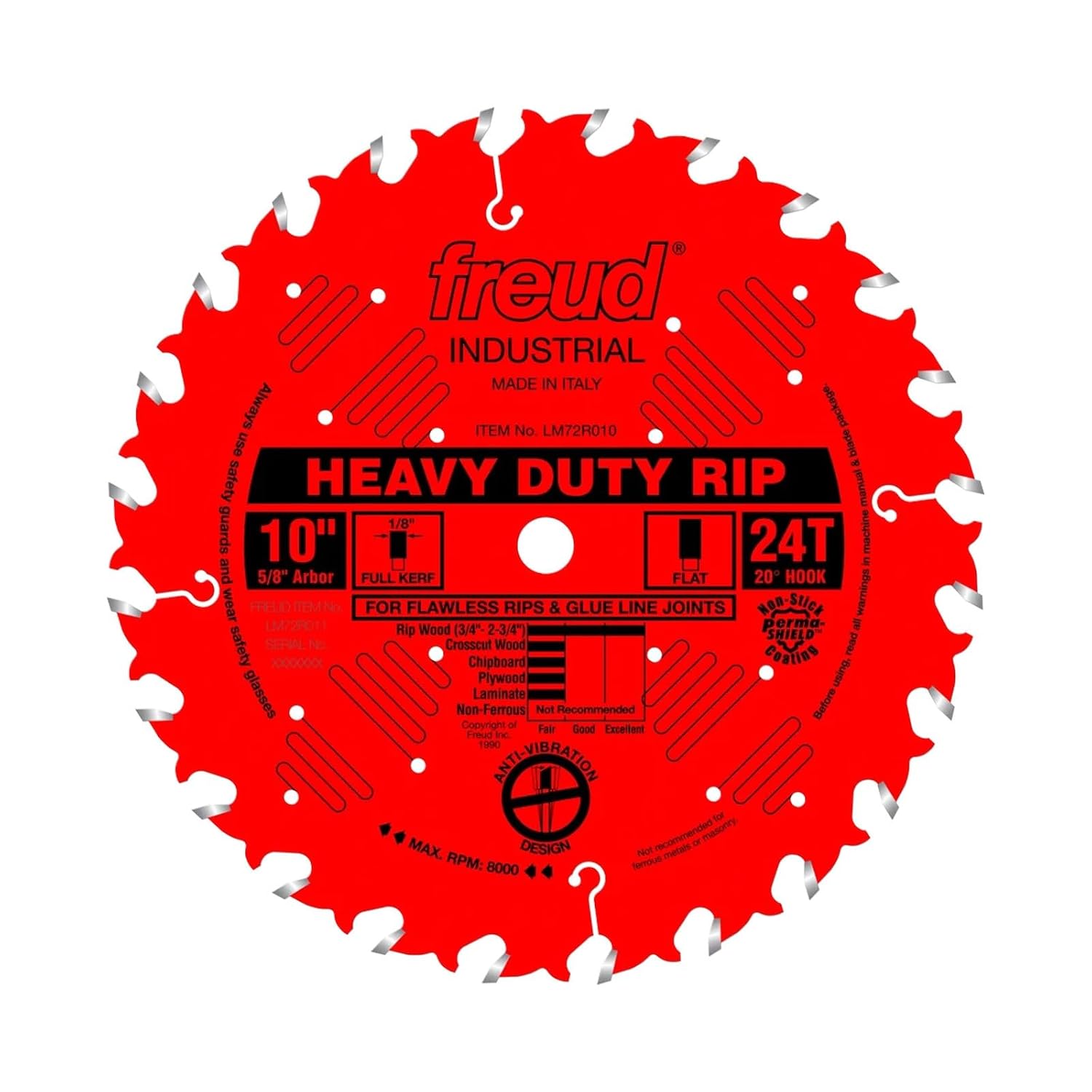 Freud LM72R012 12in Heavy-Duty Rip Blade for Precision Cuts
