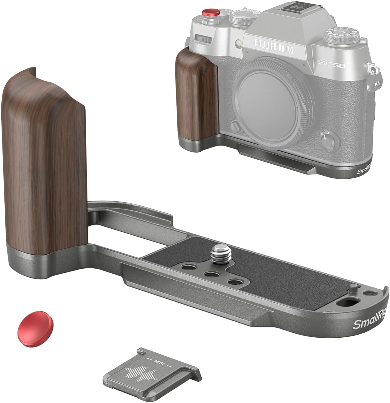 SMALLRIG X-T50 Handgrip: Ergonomic Wooden L-Shape Grip for X-T50
