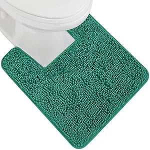 Gorilla Grip Plush Chenille Bath Rug Mat for Square Toilets