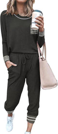 Ekouaer Women's Long Sleeve Pajama Set - Soft 2-Piece Jogger
