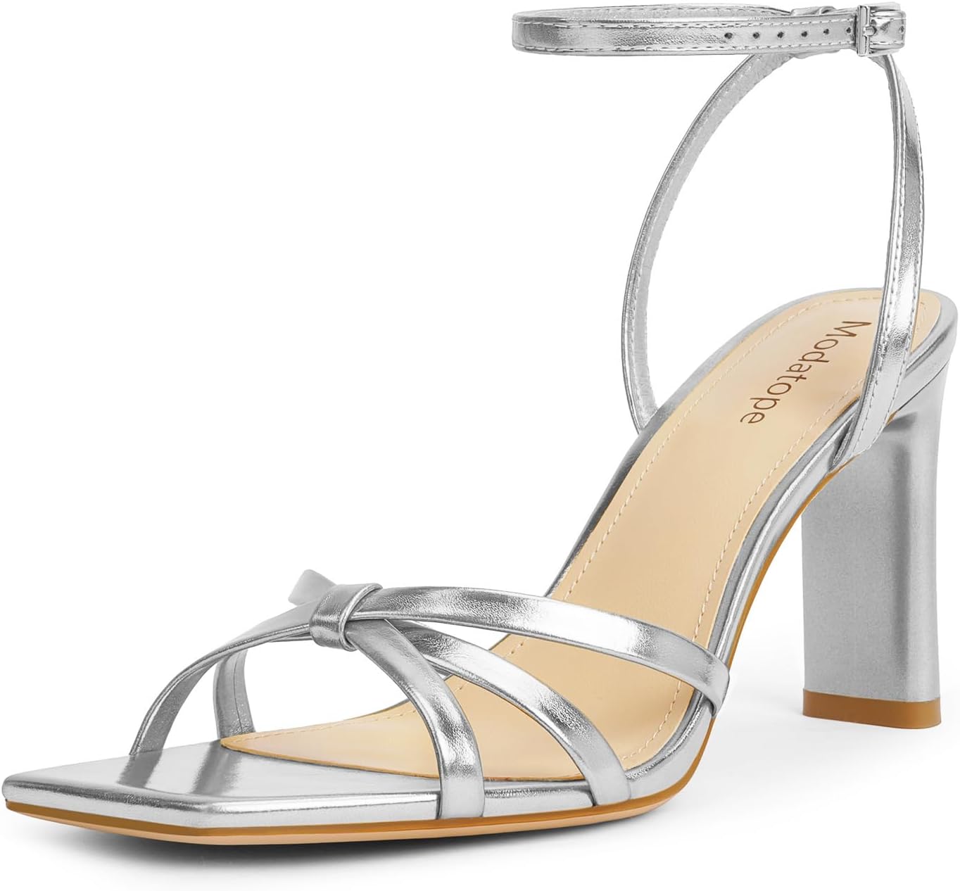 Modatope Womens Sandals Square Open Toe Chunky High Heels