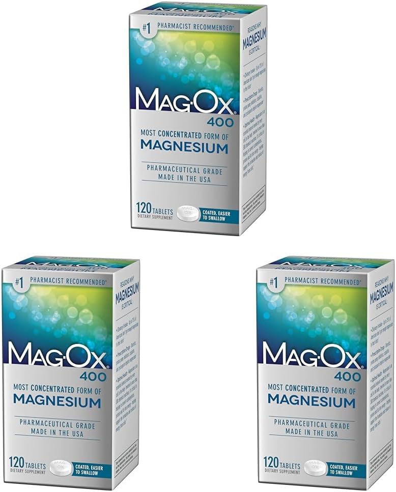 Mag-Ox Magnesium Supplement - Pharmaceutical Grade 483mg Tablets