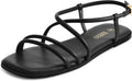 Strappy Flat Sandals Women Lace Up Open Toe - Comfortable Summer