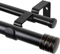 TONIAL 1 in Double Curtain Rods 140 to 195 in - Heavy Duty Decorative