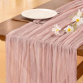 Cheesecloth Table Runner 35in x 120in Dusty Pink - Boho Rustic Decor