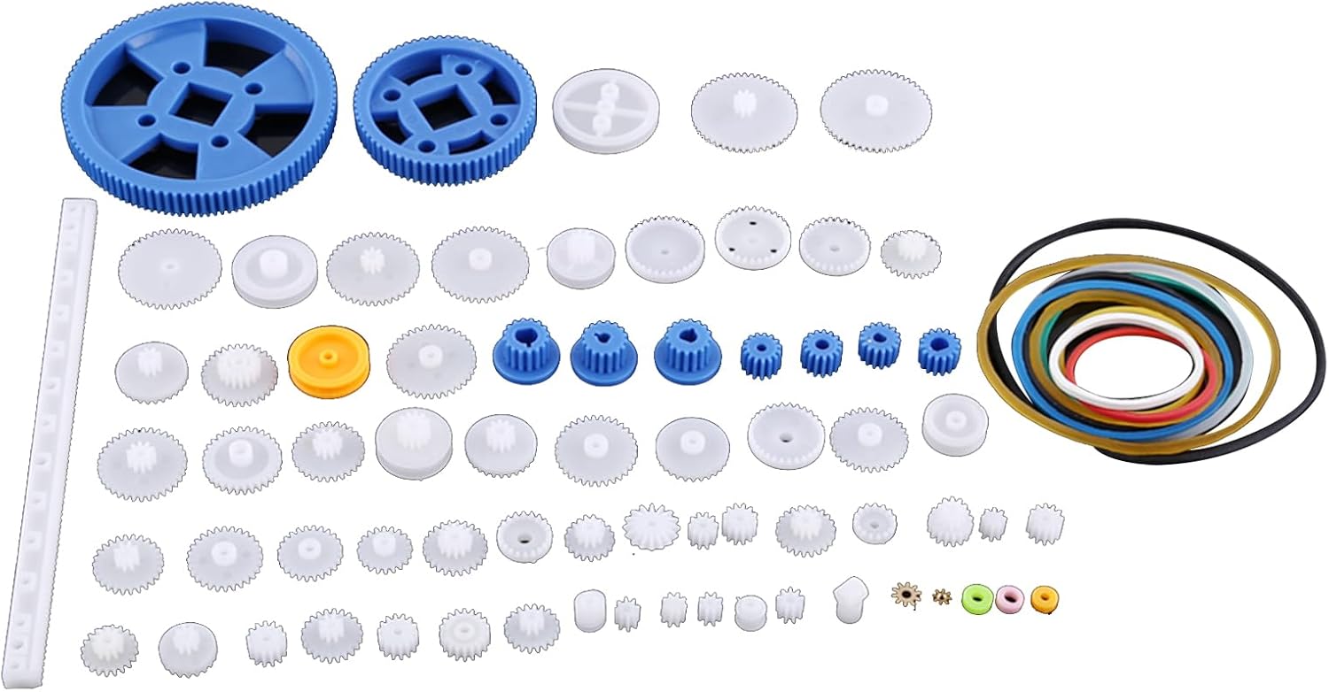 80-Pc Plastic Gear Set for DIY Model Robots by Walfront