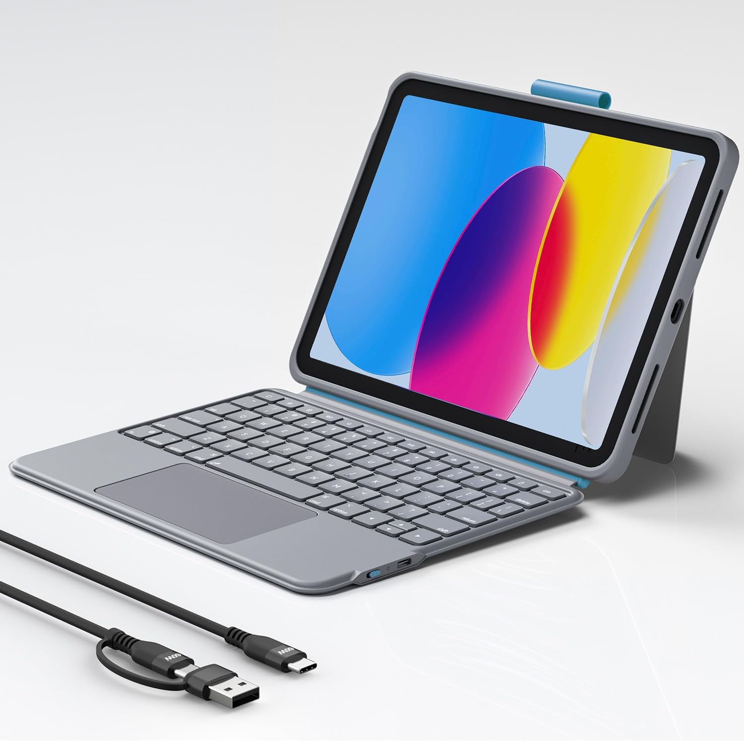 Wireless Keyboard Case for iPad 10th Generation with Trackpad
