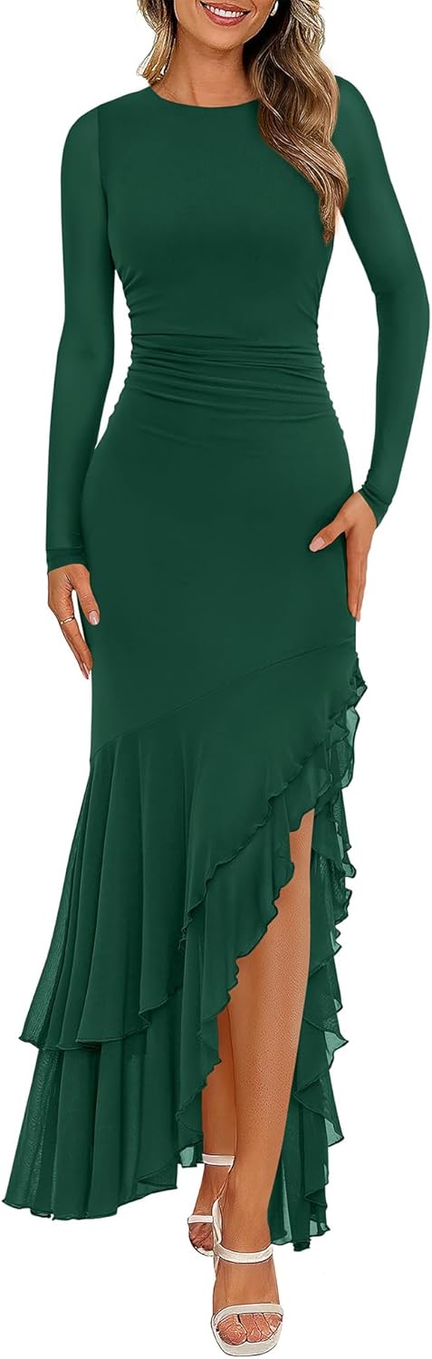 BTFBM Women's Maxi Dresses for Fall 2025: Elegant Cocktail Style