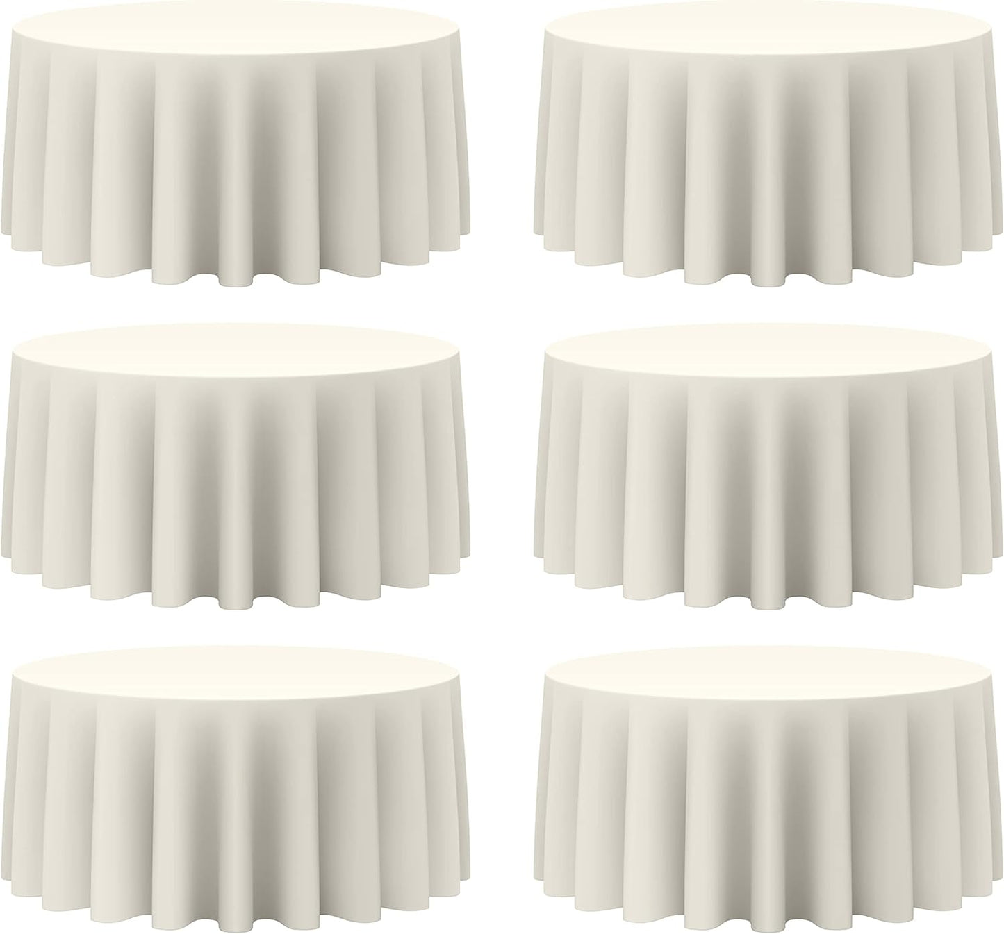 Ivory Round Tablecloths 132 Inch for Elegant Events and Parties