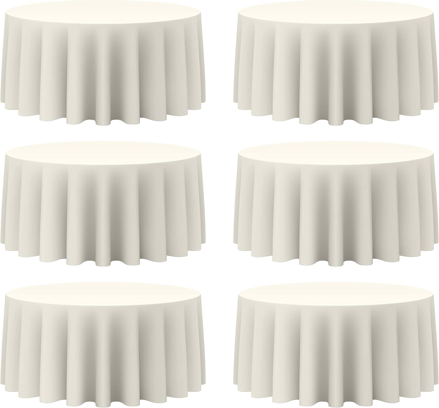Ivory Round Tablecloths 132 Inch for Elegant Events and Parties