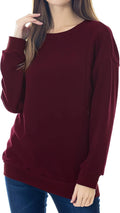 Maternity Nursing Sweatshirt Long Sleeve with Fleece Lining - Warm