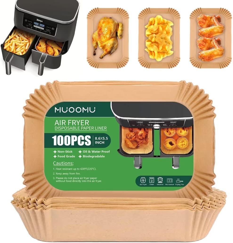 Oil Proof Disposable Air Fryer Liners - 100PCS