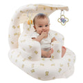 Inflatable Baby Seat with Canopy and Sensory Ornament - Portable