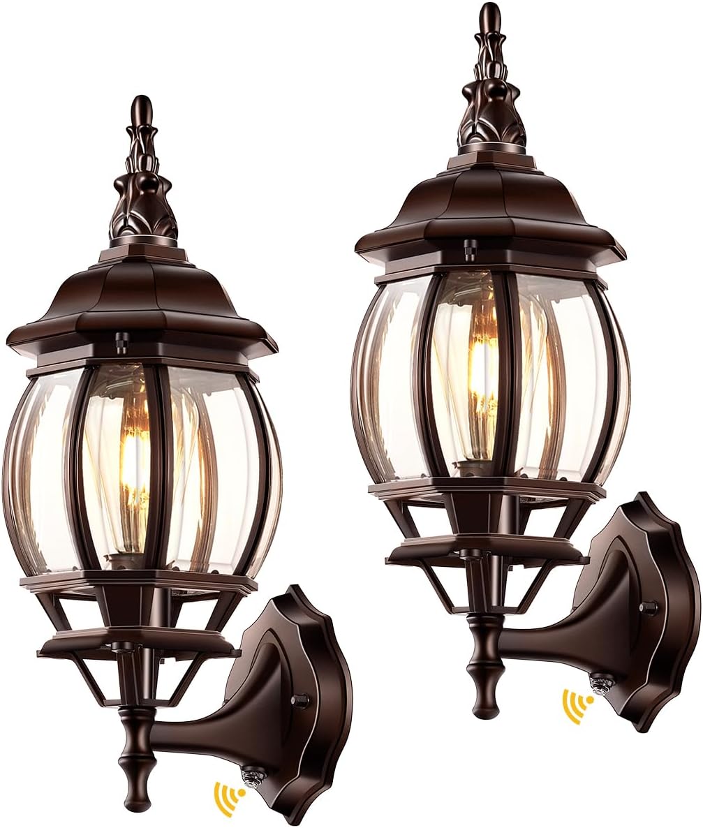 VIANIS Outdoor Light Fixtures with Dusk to Dawn Sensor for Home