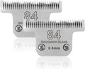 T84 Detachable Pet Dog Grooming Blades 2 Pack - 2.4mm Cut for Large
