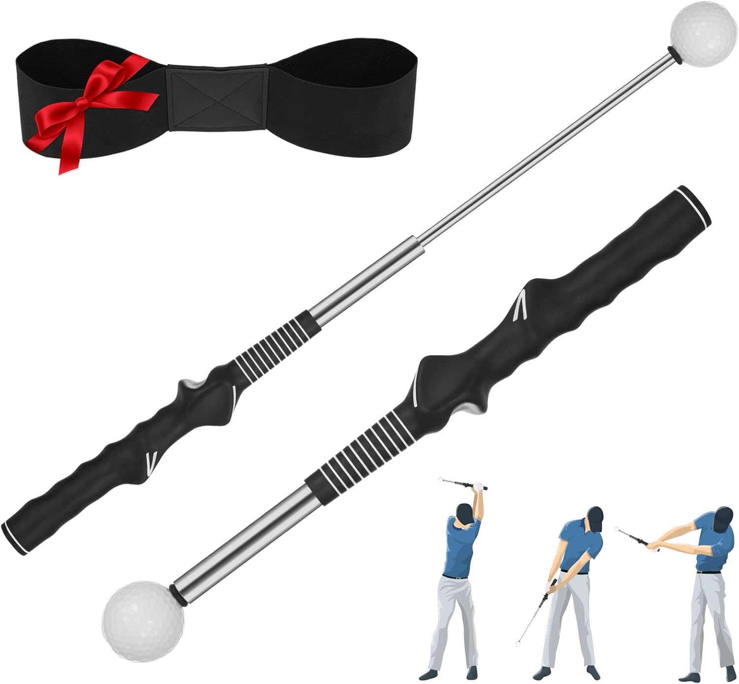 FODESAN Left-Handed Golf Trainer: Click Feedback Grip Aid